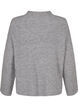 Gebreide blouse met wol en contrasterende strepen, Medium Grey Melange, Packshot image number 1