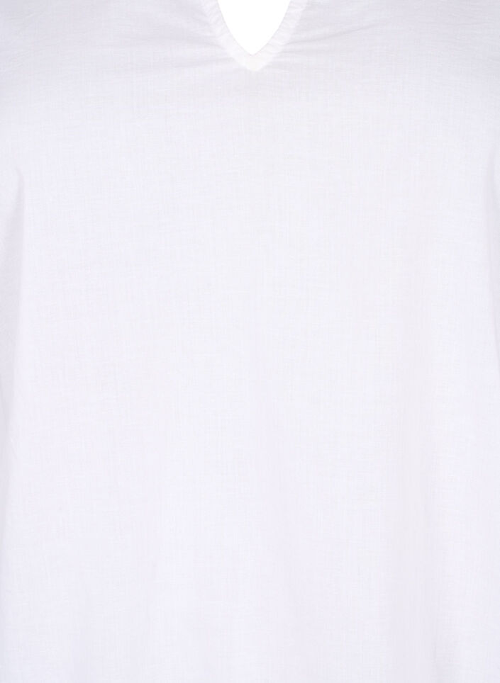 Blouse met lange mouwen en decoratieve details, Bright White, Packshot image number 2