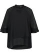 Blouse met asymmetrische onderkant en 3/4 mouwen, Black, Packshot image number 0