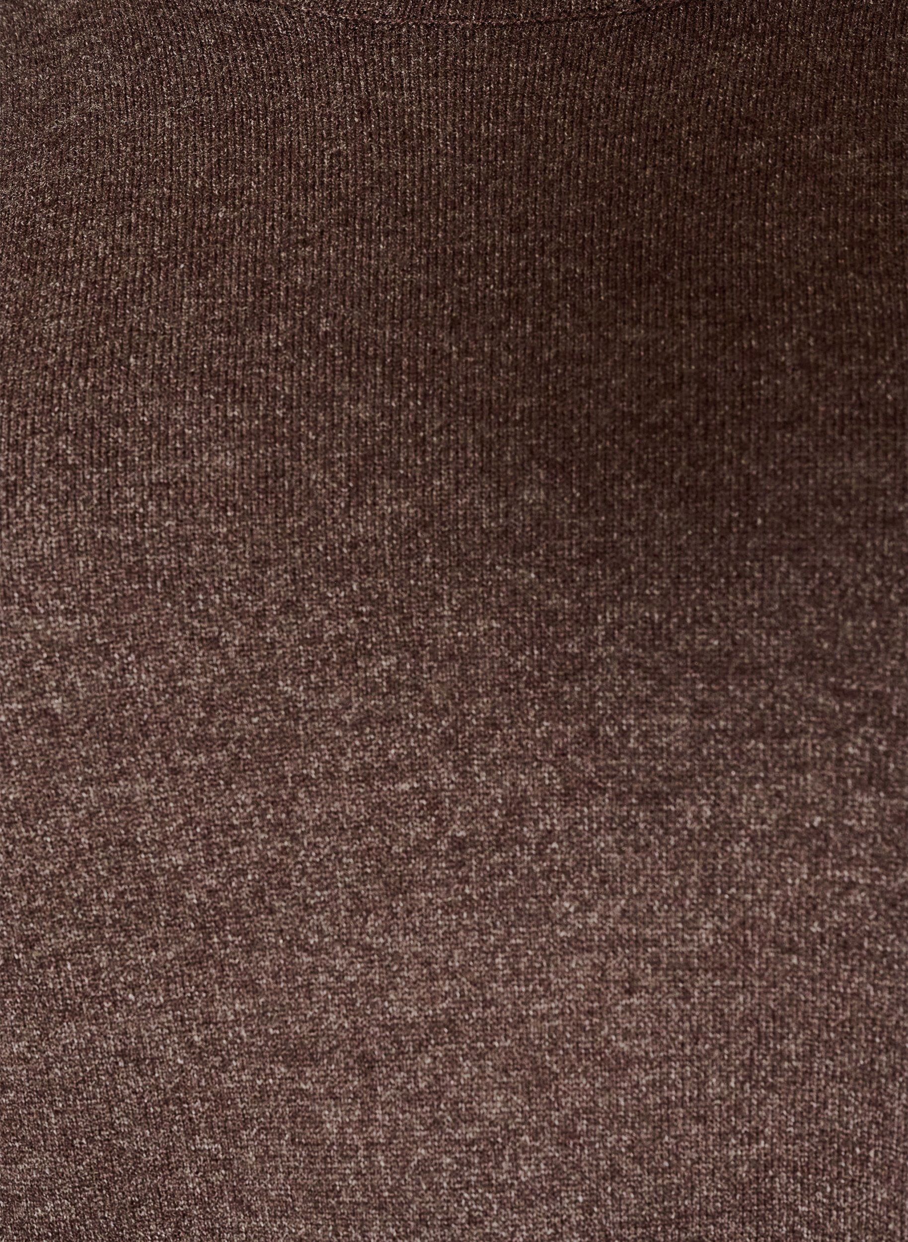 ZizziGebreide blouse met ronde hals, Bruin, Packshot image number 2