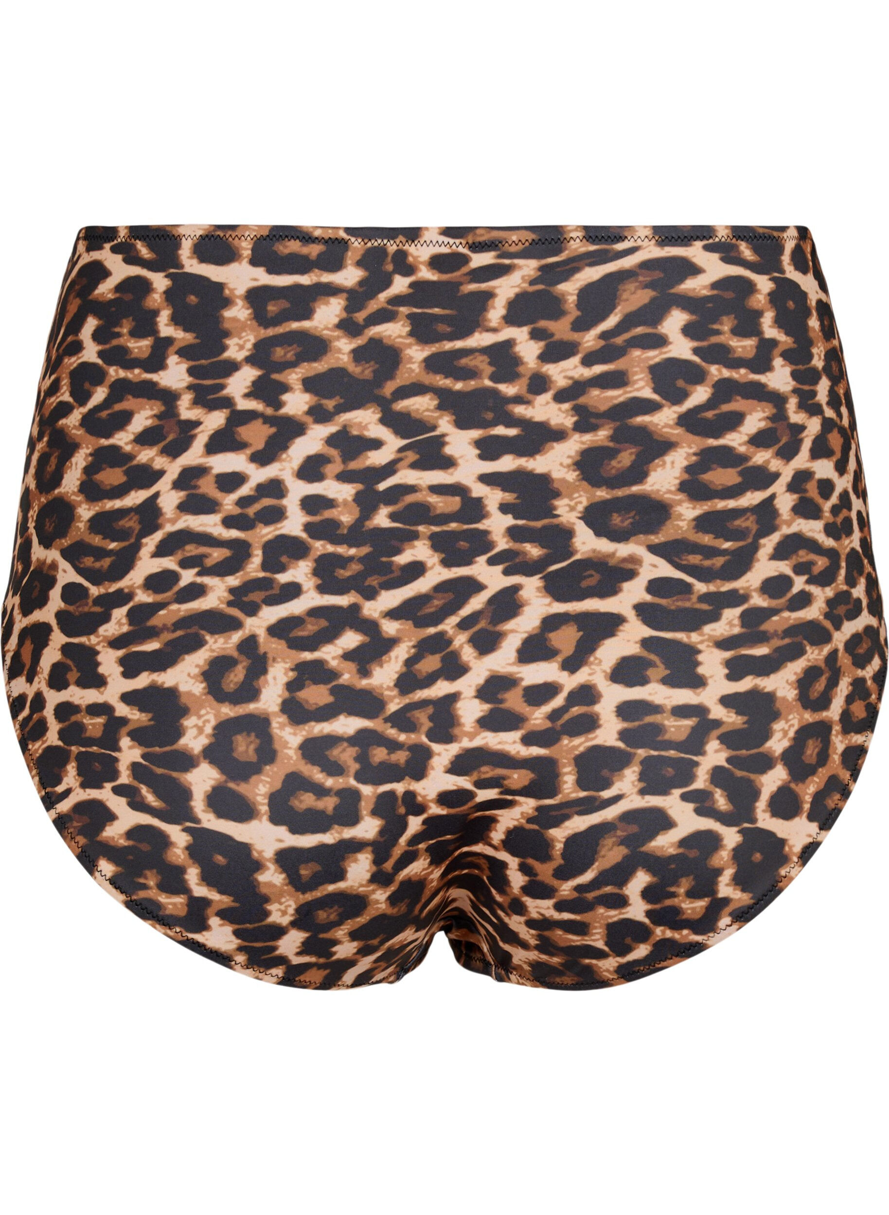 Zizzi Hoog getailleerd bikinibroekje met luipaardprint, Leopard Print, Packshot image number 1