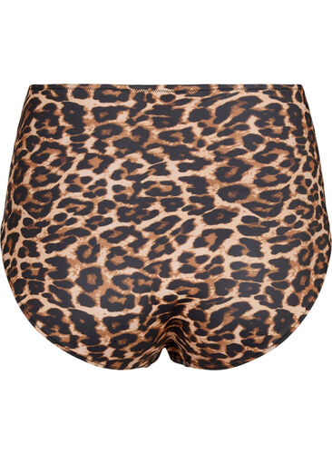 Hoog getailleerd bikinibroekje met luipaardprint, Leopard Print, Packshot image number 1