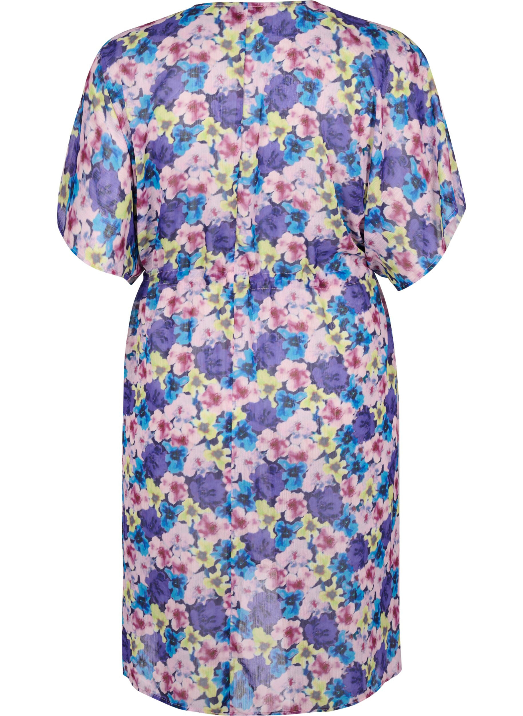Zizzi Strand kimono met print, Blauw, Packshot image number 1
