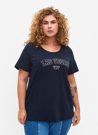 Katoenen t-shirt met tekstopdruk, Night Sky W. Las, Model