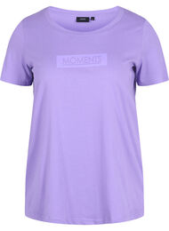Katoenen t-shirt met print , Paisley Purple TEXT
