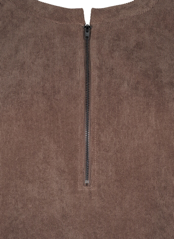 Fluwelen jurk met ritssieraden, Chocolate Martini, Packshot image number 2