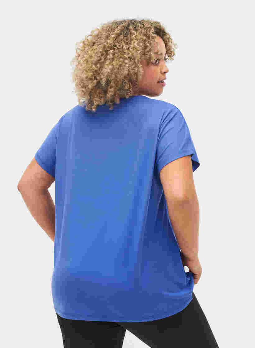 Effen sportshirt, Dazzling Blue, Model image number 1