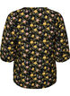 Blouse van viscose met patroon en 3/4-mouwen, Zwart, Packshot image number 1