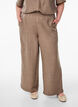 Losse broek met elastische tailleband en zakken, Bruin, Model image number 2