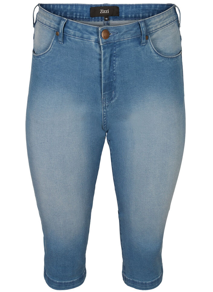 Amy capri jeans met hoge taille en super strakke pasvorm, Blauw, Packshot image number 0