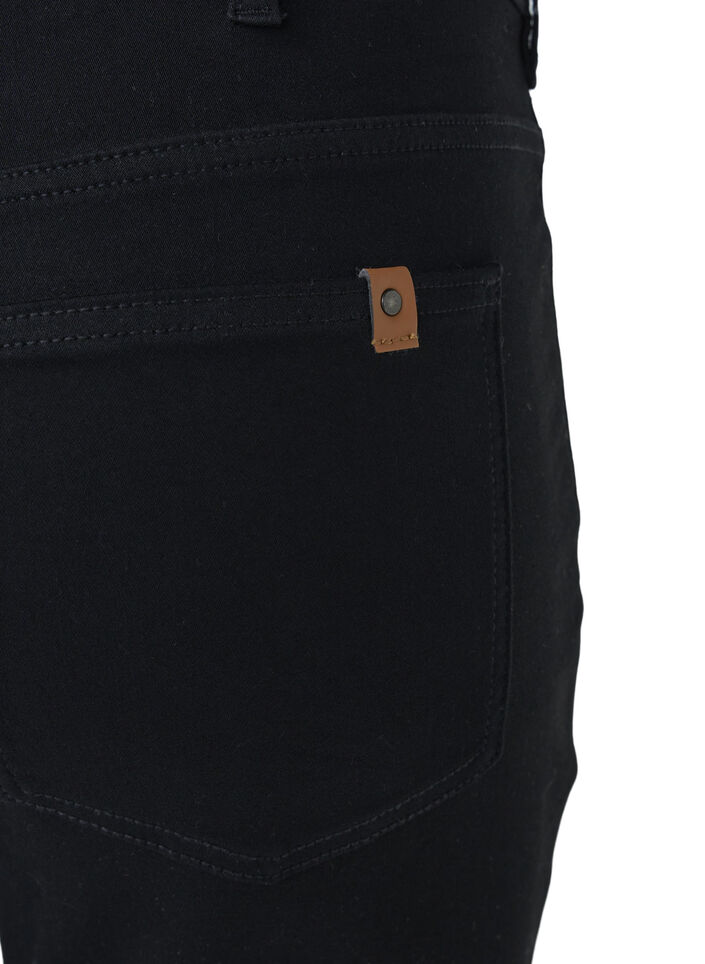 High-waisted Amy jeans met knoopsluiting, Black, Packshot image number 2