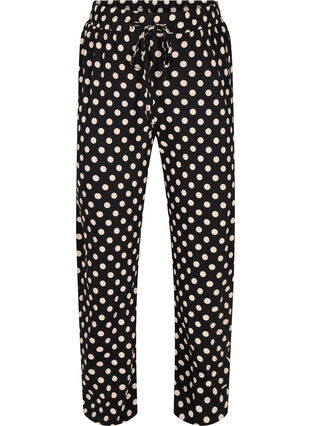 Katoenen pyjama broek , Black W. Angora Dot, Packshot image number 0