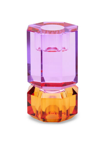 Kristallen kandelaar, Amber/Violet, Packshot image number 0