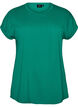 T-shirt met korte mouwen van katoenmix, Groen, Packshot image number 0