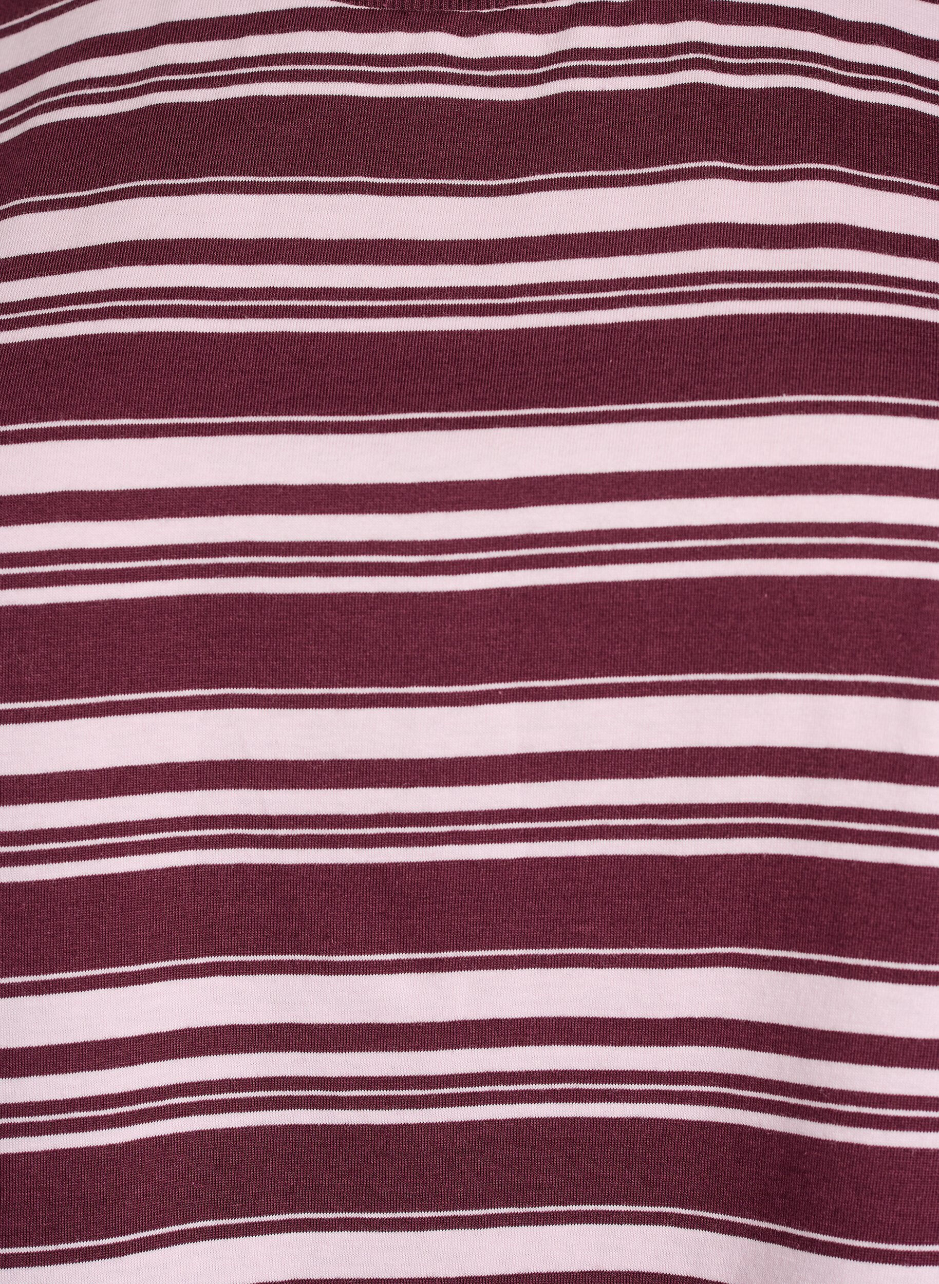ZizziBoxy T-shirt met gestreept patroon, Rood, Packshot image number 2