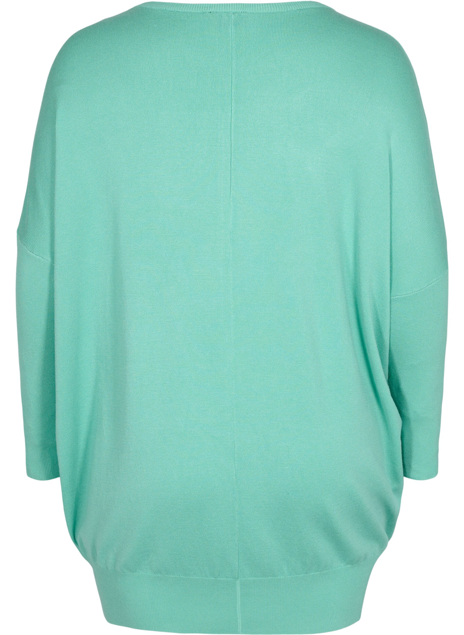 Zizzi Gebreide , Dusty Jade Green, Packshot image number 1