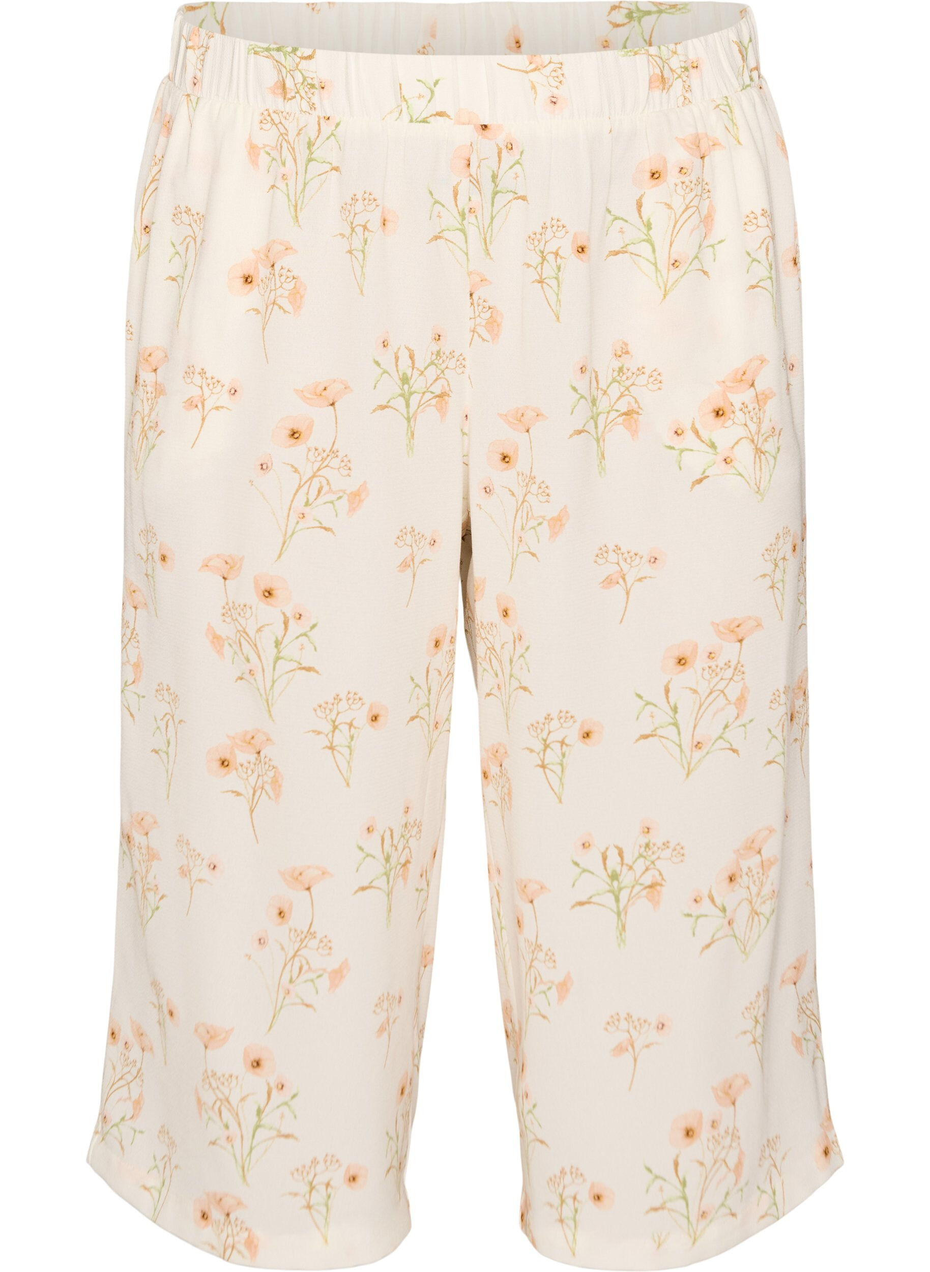 ZizziCulotte broek met print, Vanille, Packshot image number 0