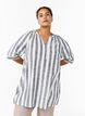 Katoenen tuniek met V-hals, Blauw, Model image number 0