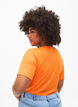 Aansluitende blouse met mesh detail, Vibrant Orange, Model image number 1