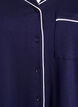 Katoenen pyjamashirt met borstzak, Blauw, Packshot image number 2