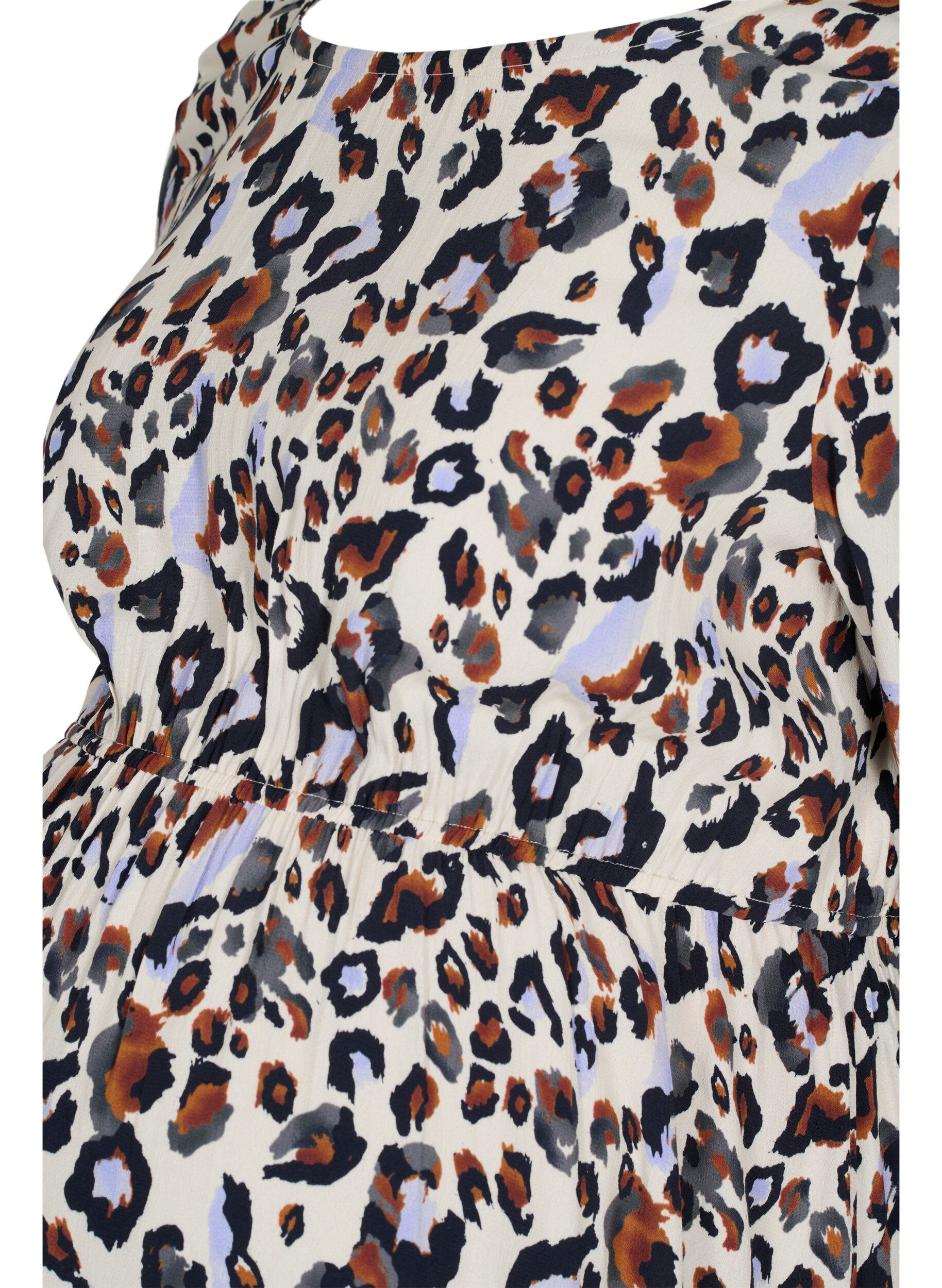 ZizziViscose zwangerschapstop met print, White Leo Print , Packshot image number 2