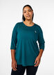 Sporttop met 3/4 mouwen, Groen, Model image number 0
