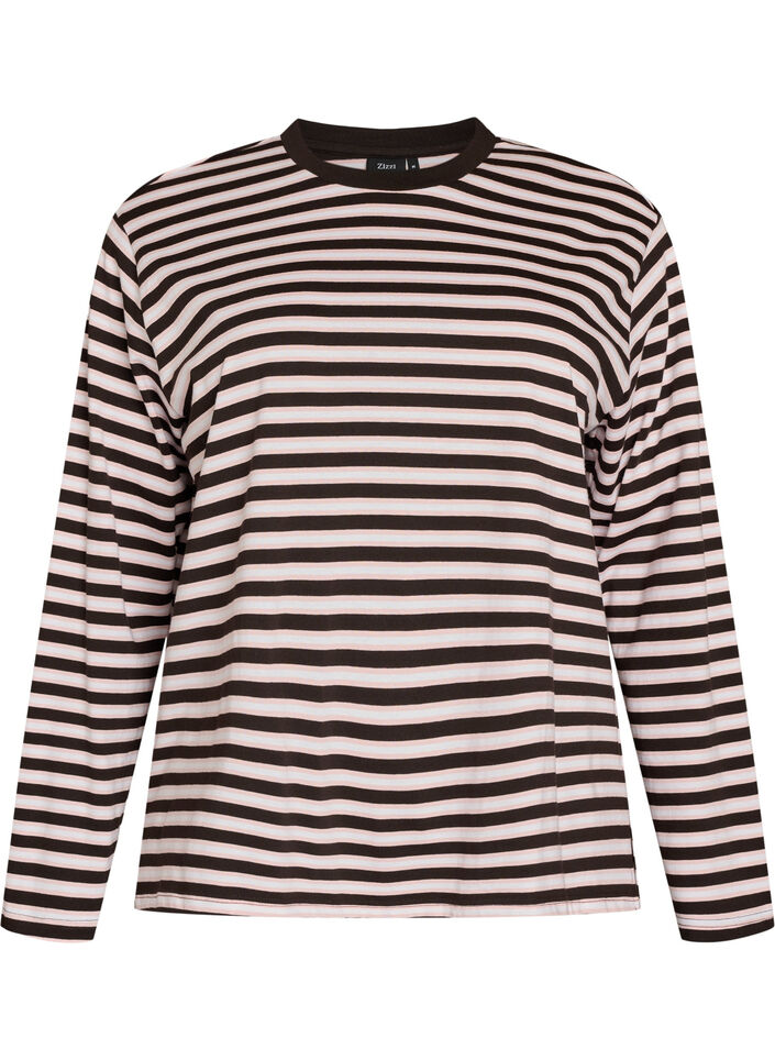Basic T-shirt met lange mouwen, Roze, Packshot image number 0