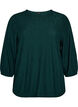 Blouse met textuur en 3/4 mouwen, Groen, Packshot image number 0