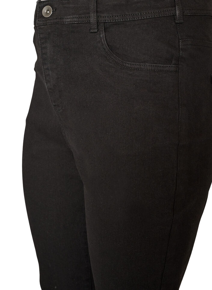 Hoog getailleerde jeans met bootcut, Zwart, Packshot image number 2