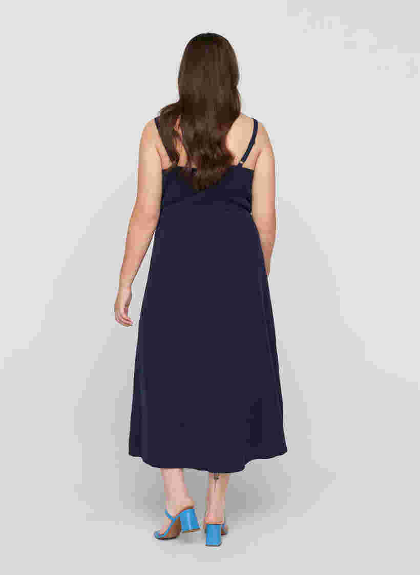 Maxi-jurk met smokwerk, Night Sky, Model image number 1
