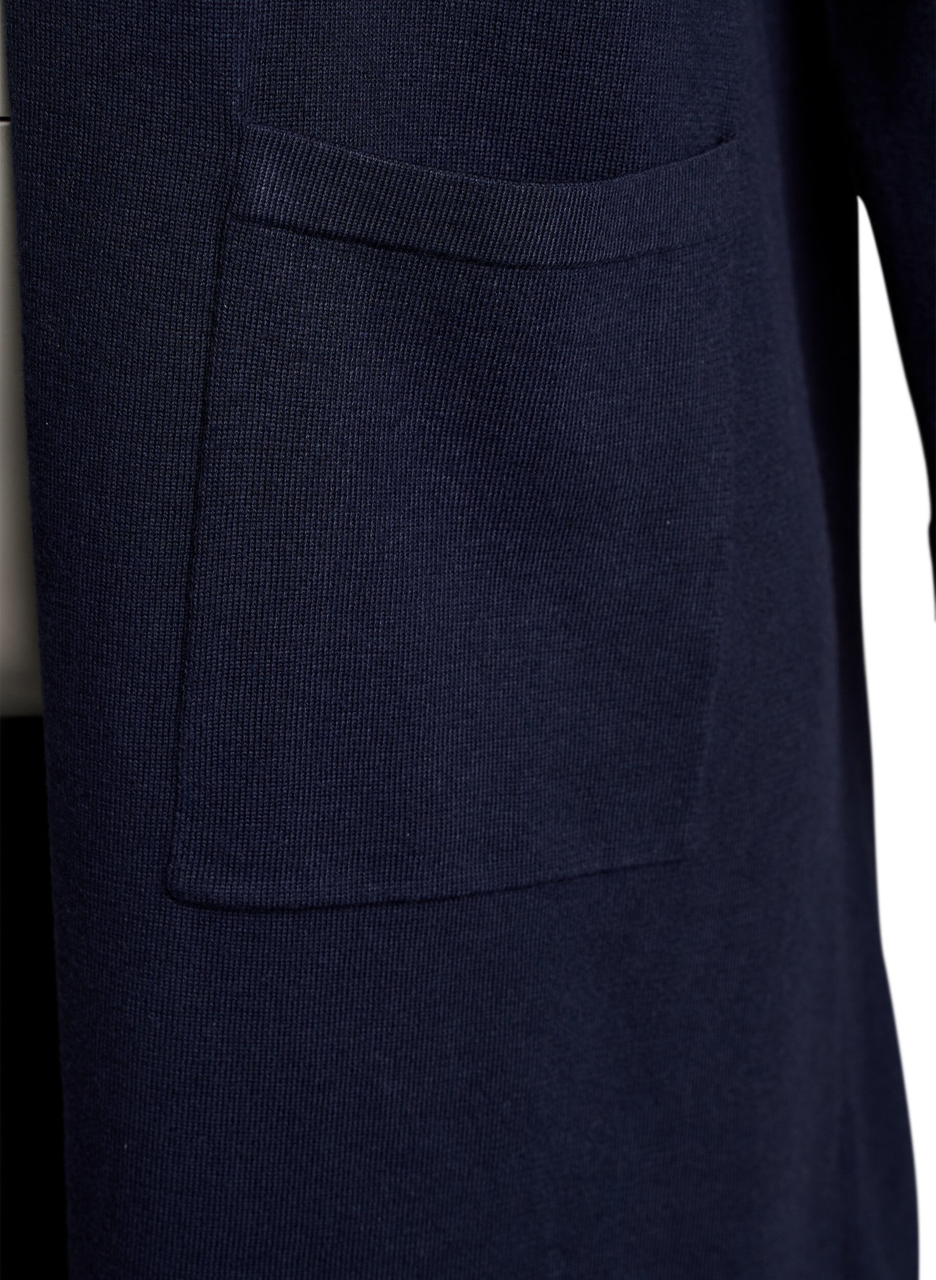 ZizziLang, open vest met zakken, Blauw, Packshot image number 2