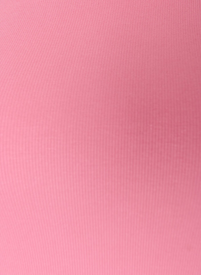 Katoenen ribtop met hoge hals, Roze, Packshot image number 2