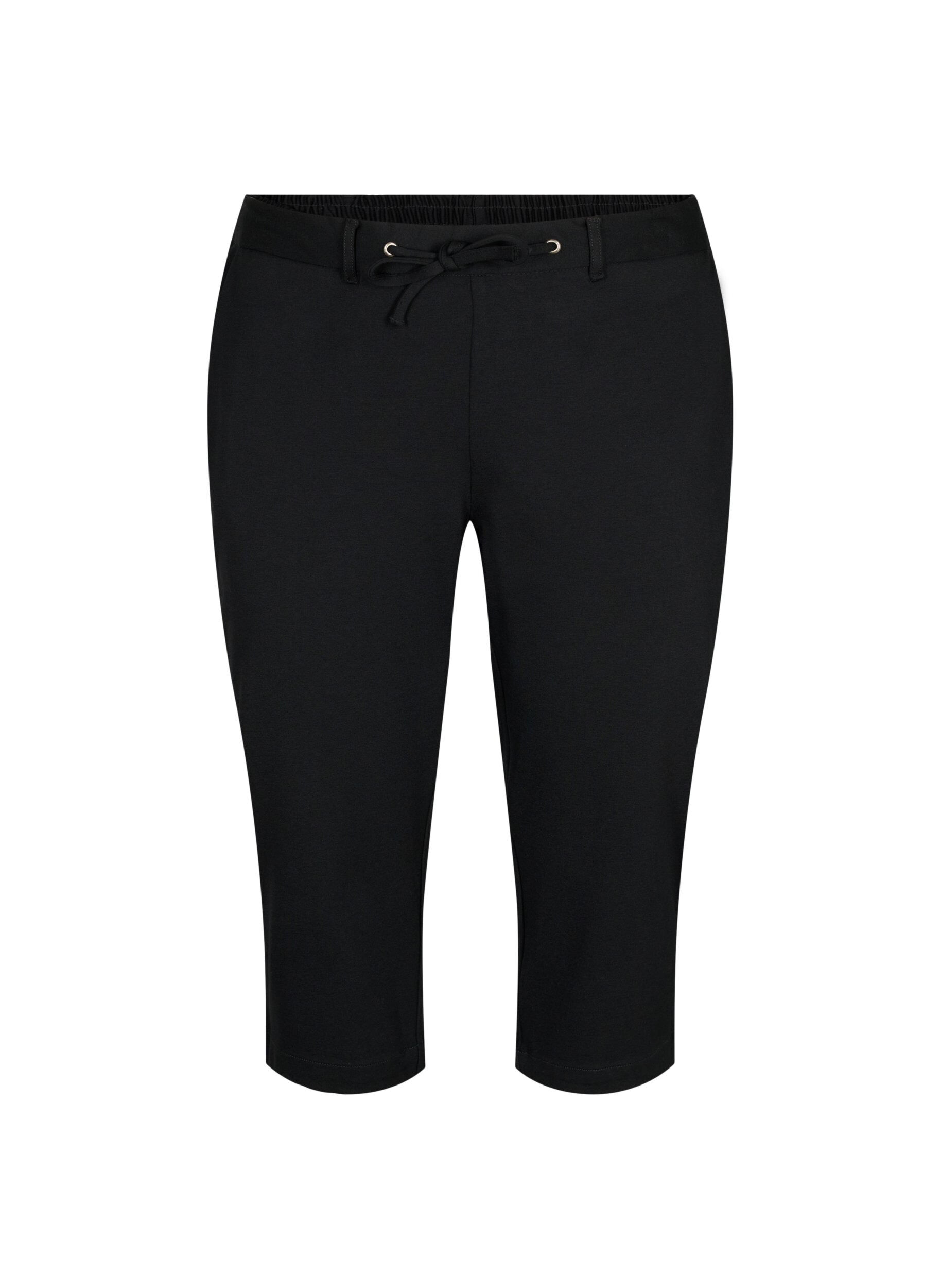 Zizzi Broek in viscosemix, Black, Packshot image number 0