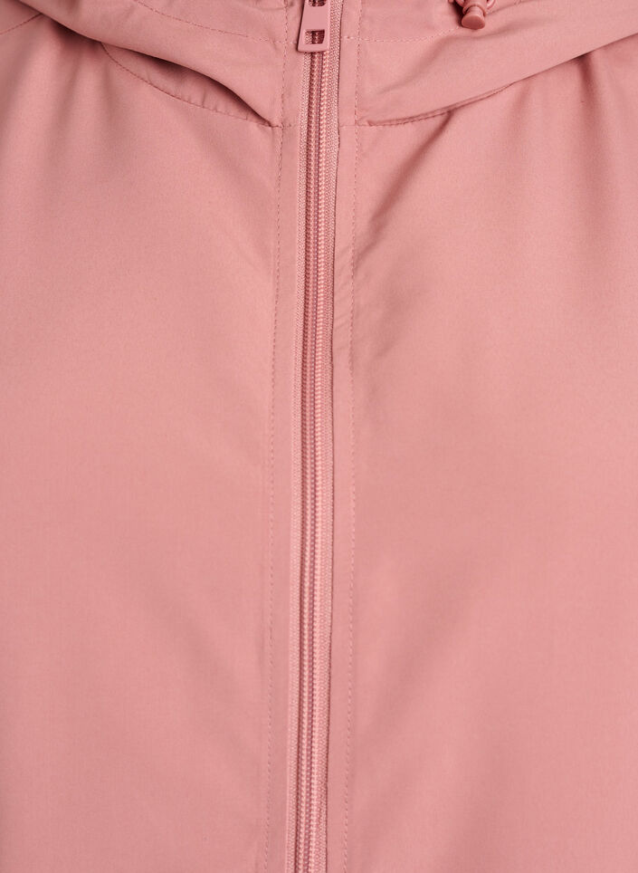 Lichtgewicht jas met een capuchon en ritssluiting, Roze, Packshot image number 2