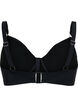 Bikini-bh met beugel en drapering, Zwart, Packshot image number 1