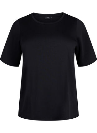 T-shirt in modalmix, Black, Packshot image number 0
