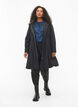 Geruite jas met wol, Dark Grey Melange, Model image number 2