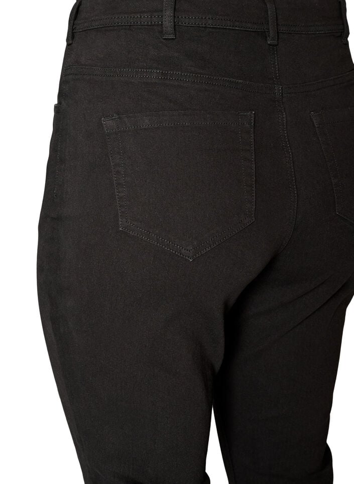 Hoog getailleerde jeans met bootcut, Zwart, Packshot image number 3