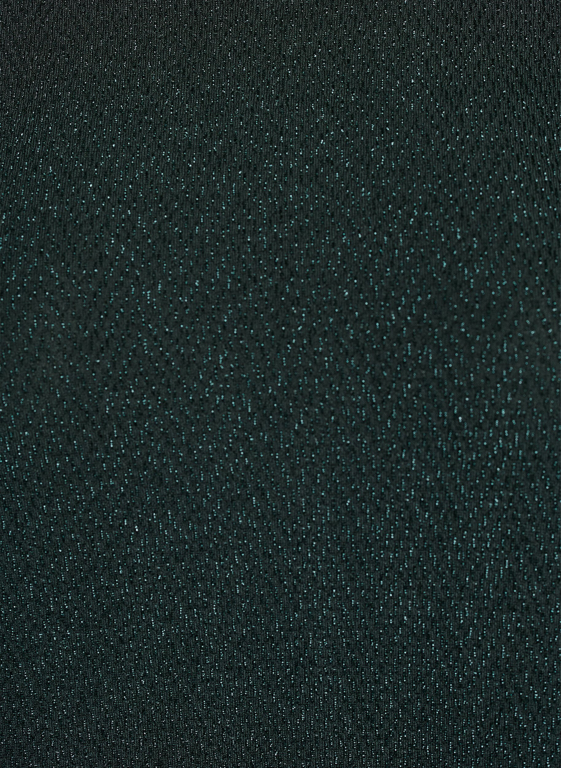 Zizzi Blouse met glitterpatroon en 3/4 mouwen, Groen, Packshot image number 2