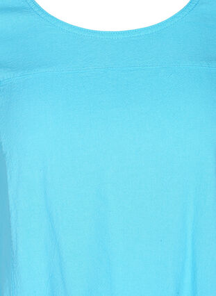 Katoenen jurk met korte mouwen, River Blue, Packshot image number 2