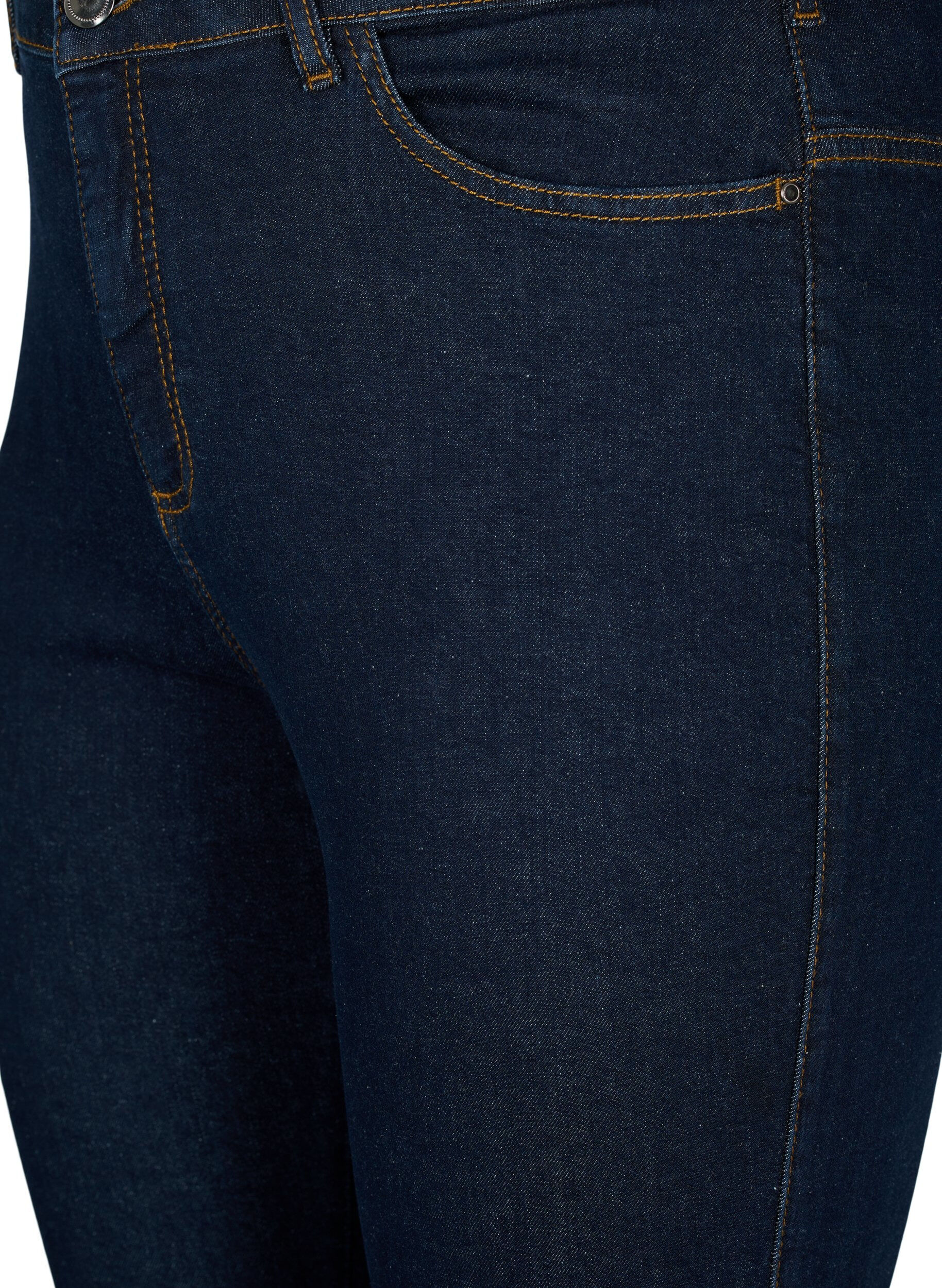 Zizzi Ellen bootcut jeans met hoge taille, Blauw, Packshot image number 2