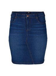 Nauwsluitende denim rok, Blauw