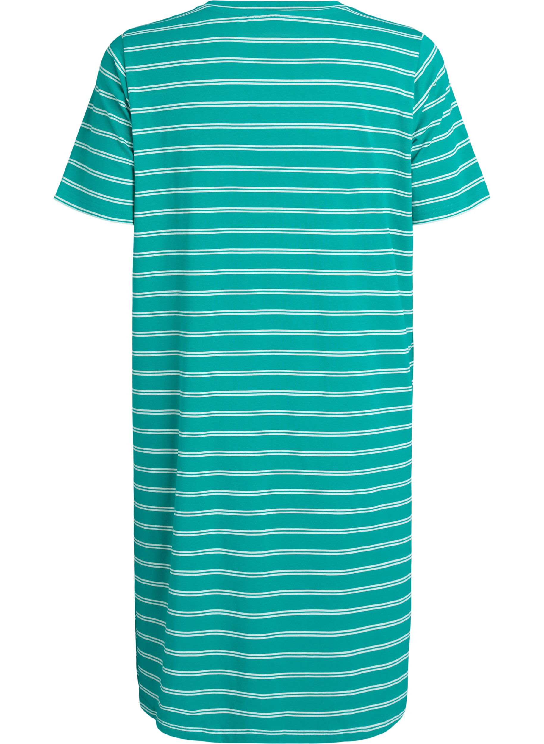 Zizzi Katoenen jurk met twistdetail, Groen, Packshot image number 1