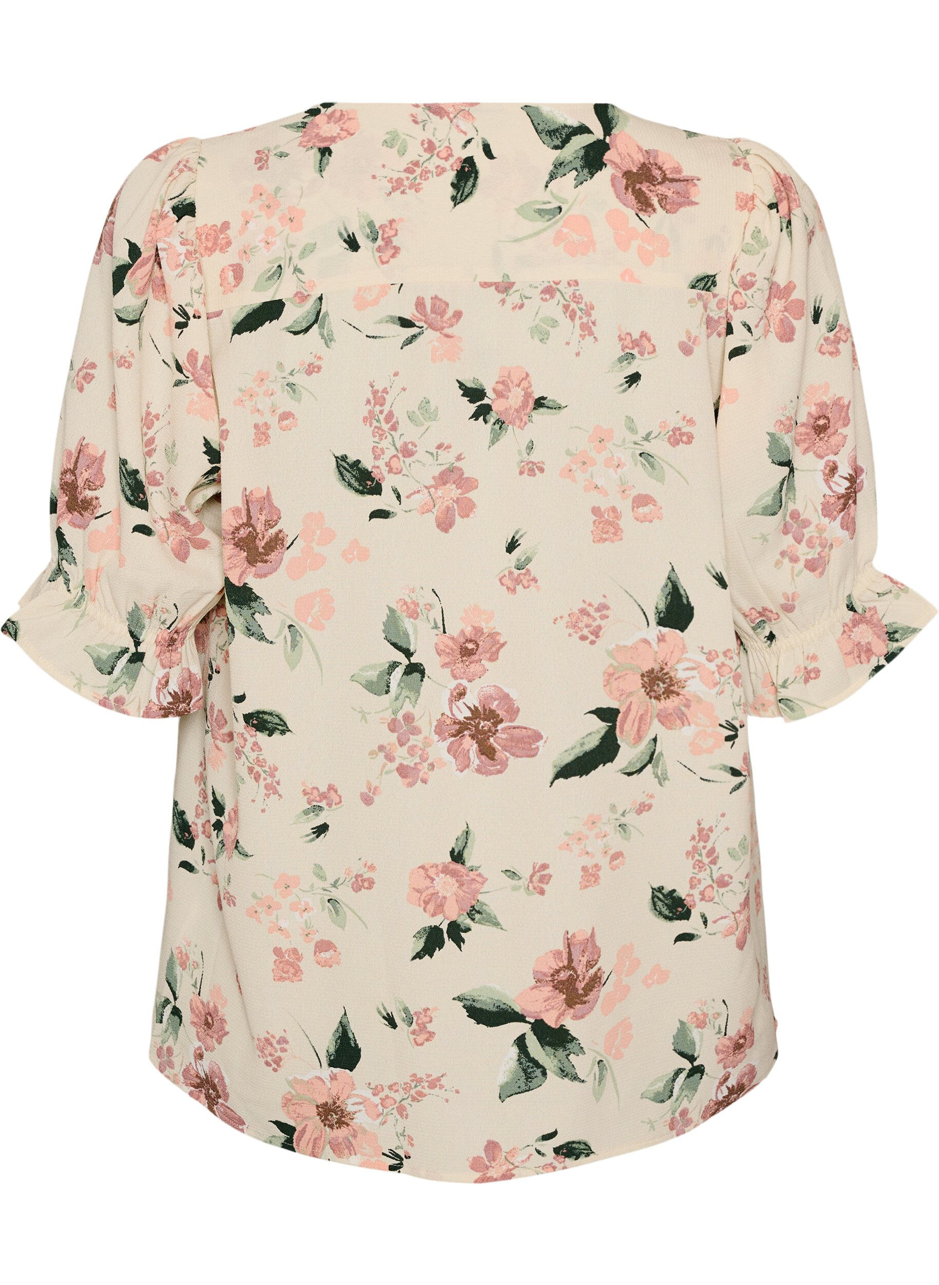 ZizziShirtblouse met 1/2 mouwen, Rood, Packshot image number 1