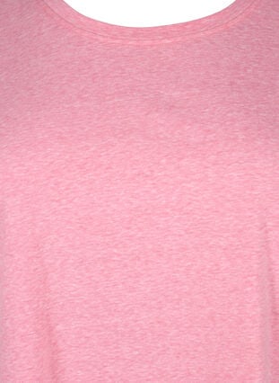 Gemêleerd T-shirt met korte mouwen, Strawberry Pink Mel., Packshot image number 2