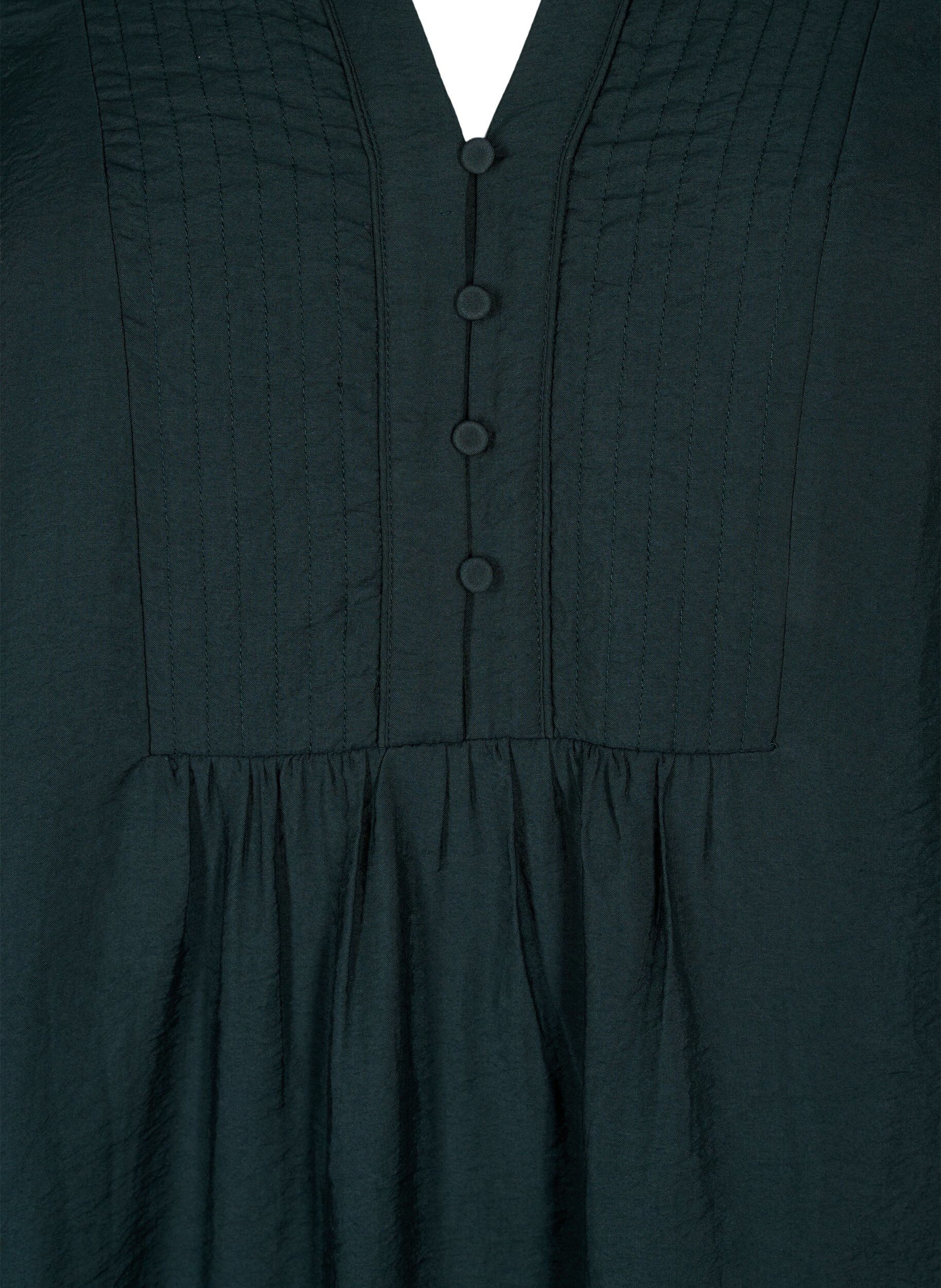 Zizzi Korte jurk met stiksels en knopen, Scarab, Packshot image number 2