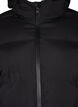 Lange puffer winterjas met capuchon, Zwart, Packshot image number 2