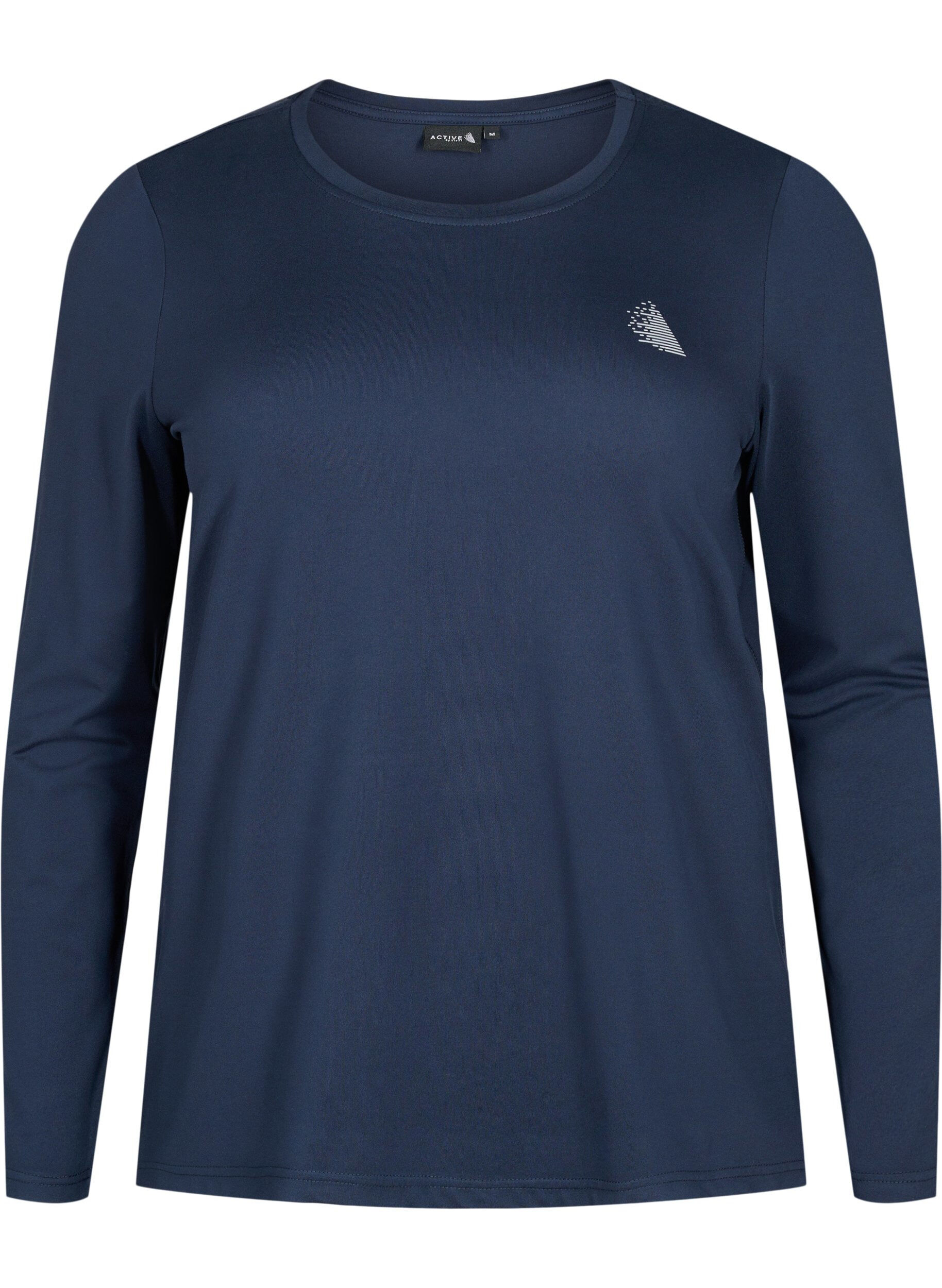 Zizzi Sport shirt met lange mouw, Night Sky, Packshot image number 0