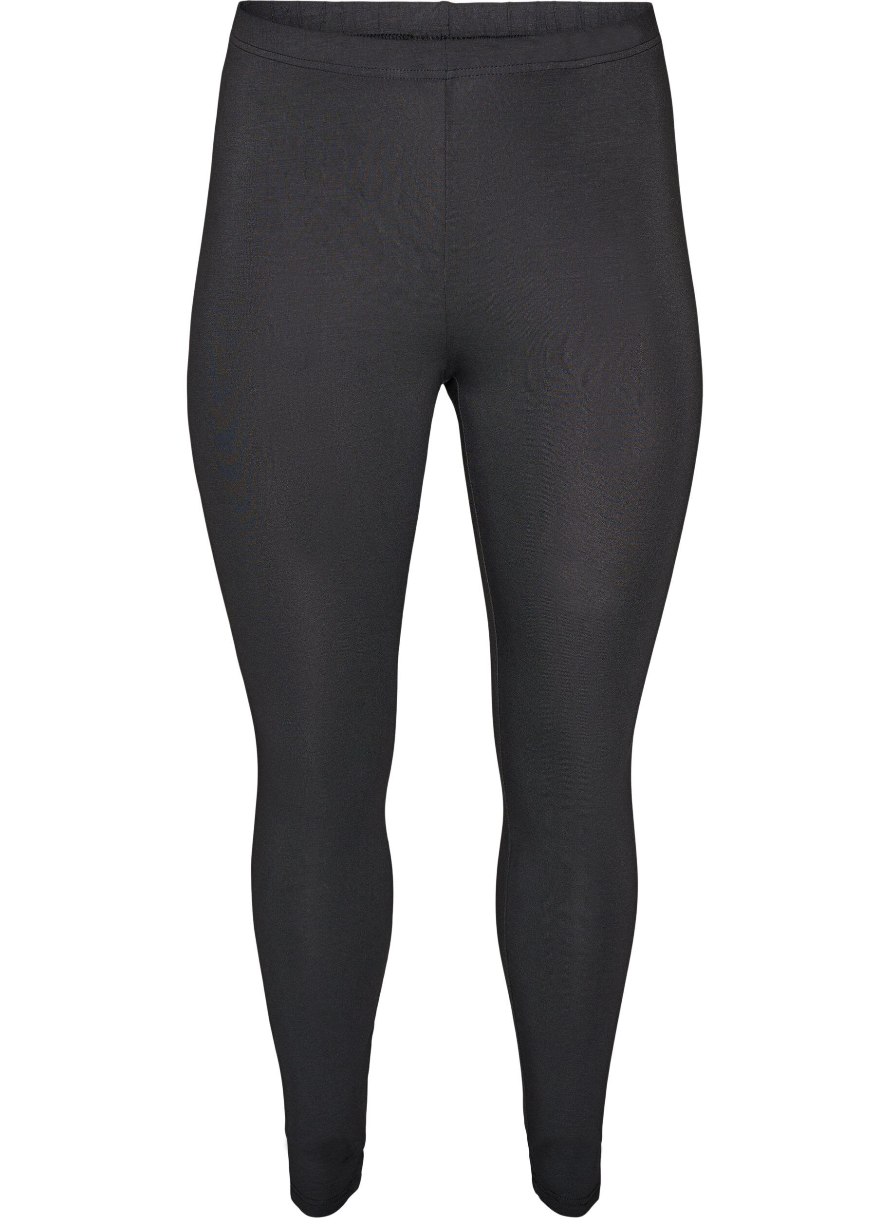 ZizziBasic legging in viscose, Grijs, Packshot image number 0