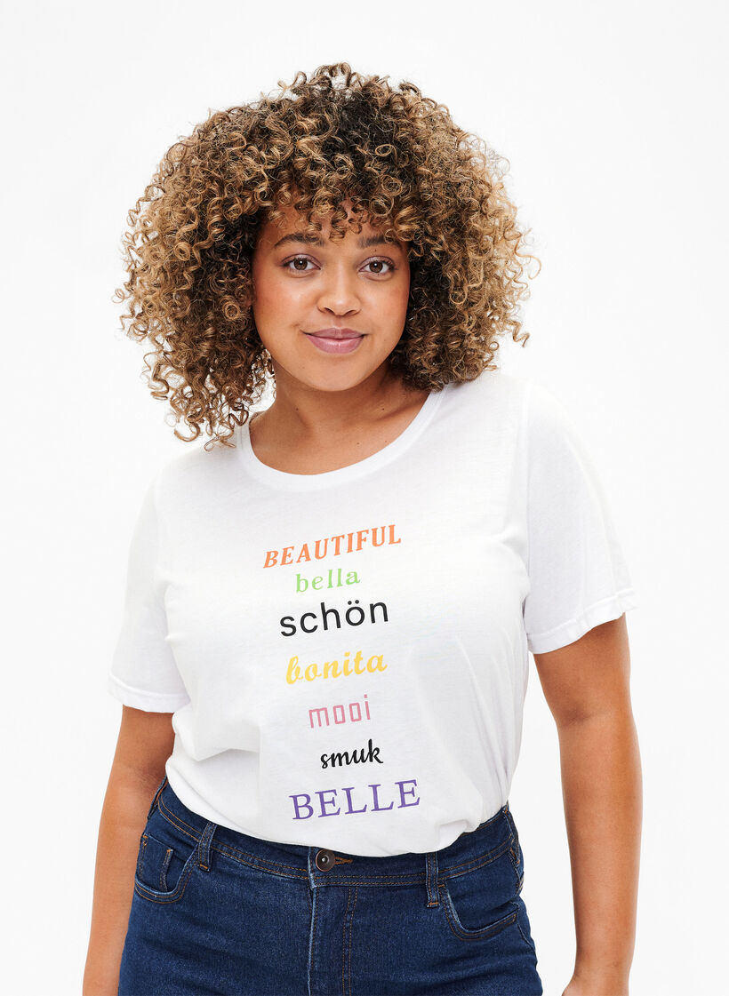 FLASH - T-shirt met motief, Bright White, Model image number 0